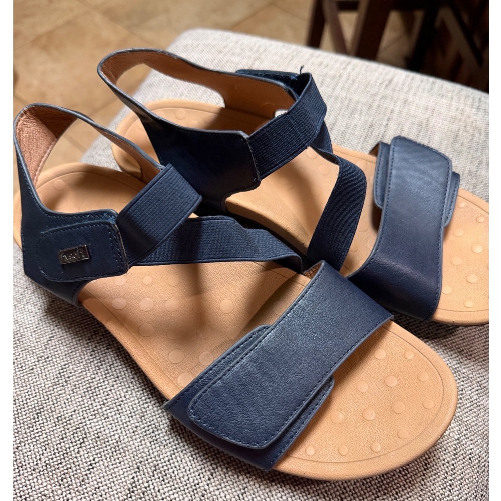 Mysoft Womens Arch Support Sandals Navy Blue Orthopedic Walking Shoes Size 9